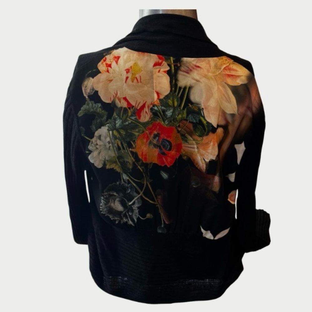 Ted Baker Cardigan Floral Printed Back Panel
